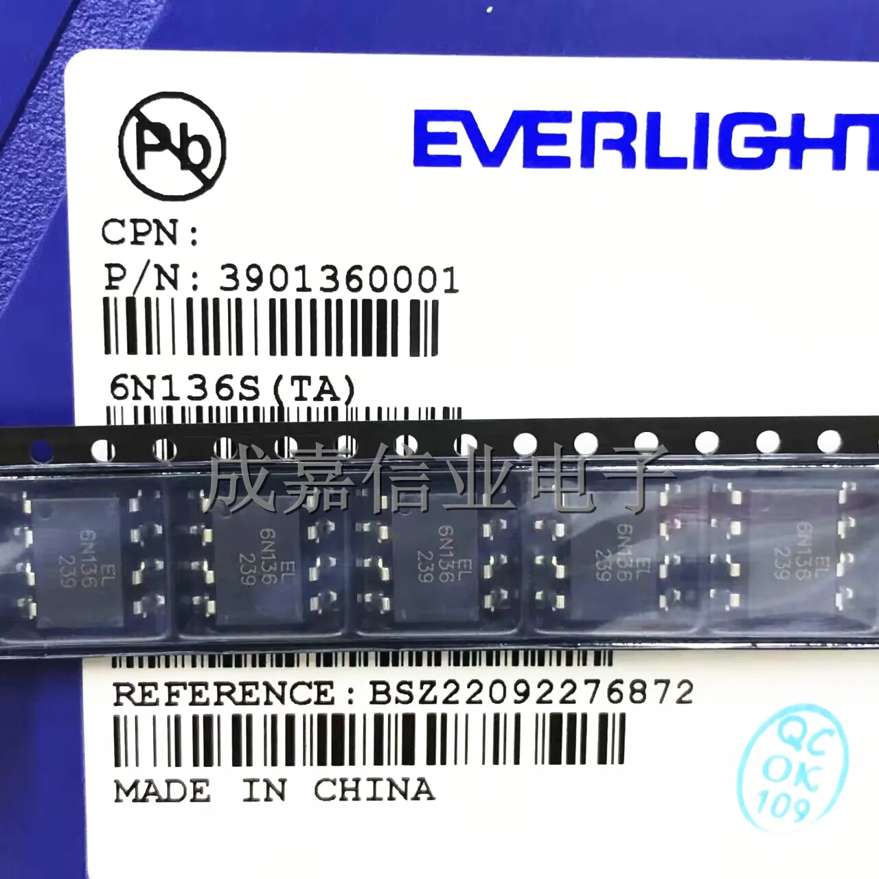 10pcs/Lot 6N136S(TA) SOP-8 EL6N136 8 PIN DIP HIGH SPEED 1Mbit/s TRANSISTOR PHOTOCOUPLER Operation Temperature:-55℃~+100℃