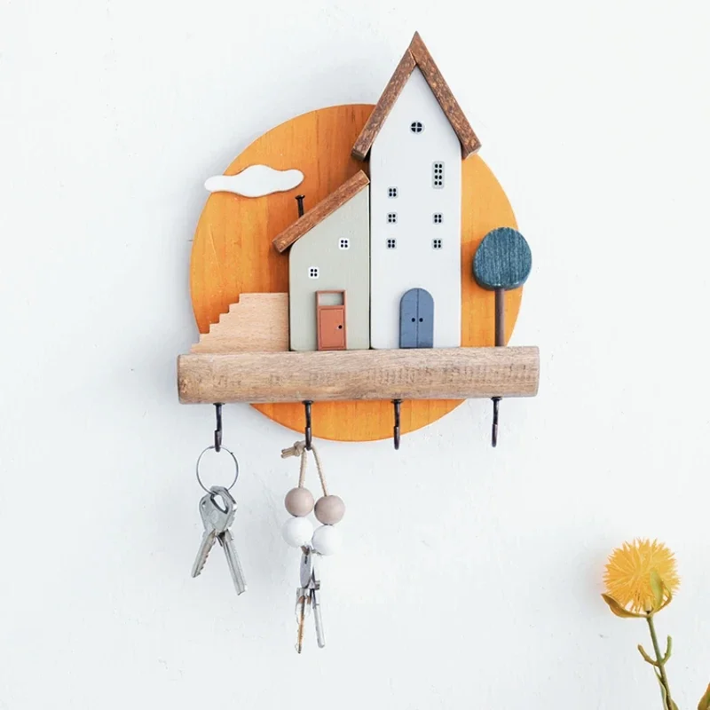 

Creative Entryway Shoe Cabinet Hook Decoration, Wall Hanging Hat Holder Rack, Home Decor Key Storage Shelf for Door Entry