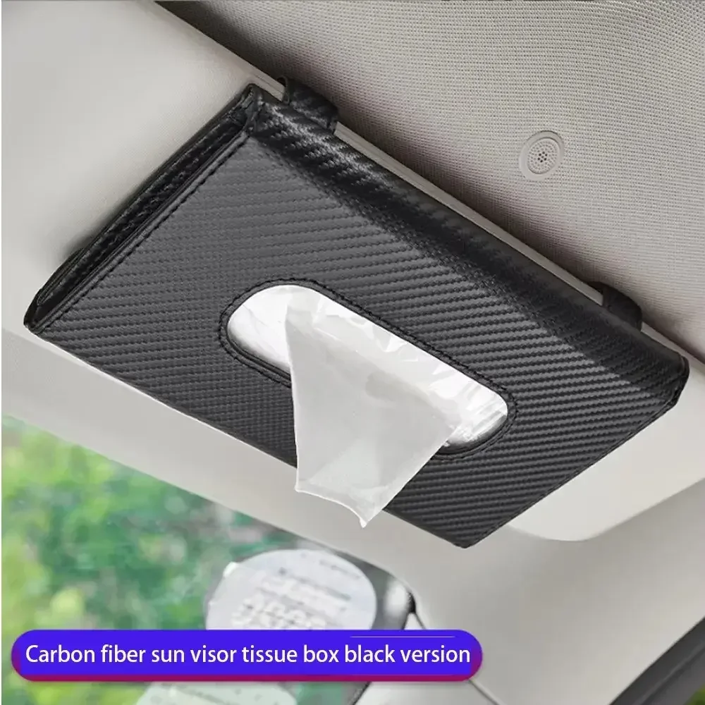 1 Stück Auto-Taschentuchhalter, Sonnenblenden-Serviettenbox, Multifunktionale PU-Leder Rücksitz-Taschentuchbox für Alle Modelle