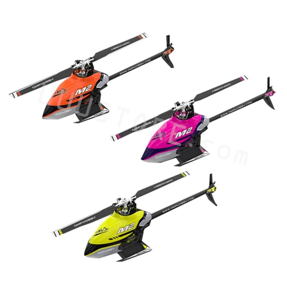 OMPHOBBY M2 V2 6CH 3D Flybarless Dual Brushless Motor Direct-Drive RC Helicopter with Flight Controller RC Model Toys