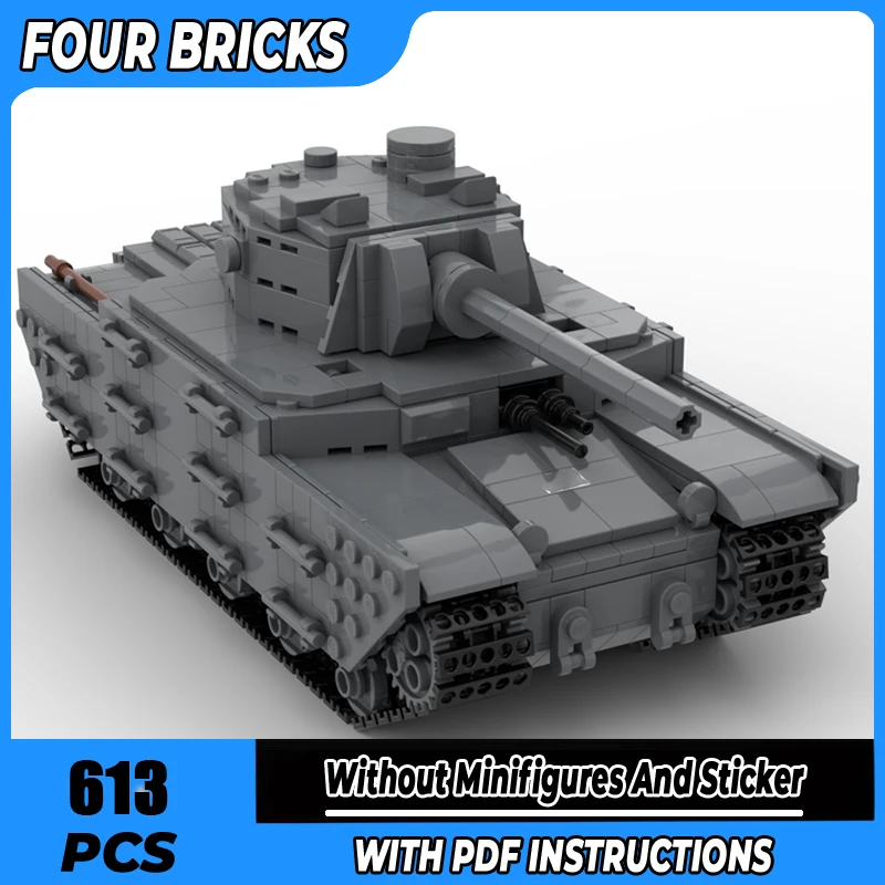 

Moc Building Blocks Type 5 Heavy Tank Technology Modular Bricks Model Gifts Christmas Toys DIY Sets Assembly