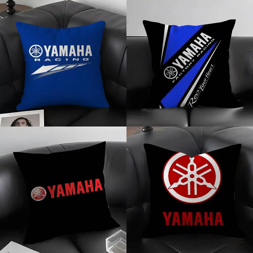 

Motorcycle Cool Y-YaMmahaS Pillow Case Soft Plush Fabric Double Sided Print Decorative Home Living Room Gift Cushion