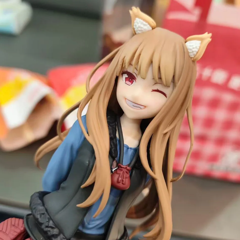 Figura de acción de PVC de 17 cm de Spice and Wolf Horo, modelo coleccionable, adorno de anime, juguete de dibujos animados, regalo.