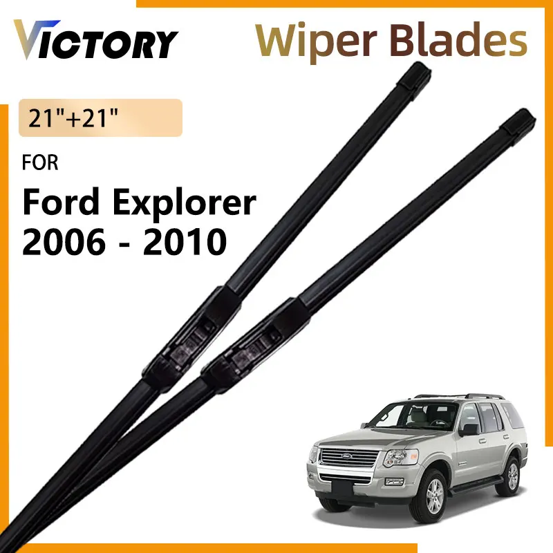 

For Ford Explorer U251 2006 - 2010 2009 2008 2007 Accessorie Car Front Wiper Blades Windshield Windscreen Window Brushes 21"+21"