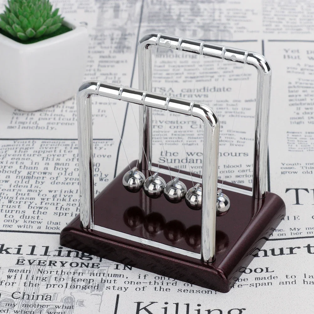 Early Fun Development Educational Desk Toy Gift Newtons Cradle Steel Balance Ball Physics Science Pendulum Antistress Game Kids