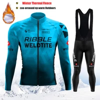 2025 Pro cálido invierno térmico polar Ciclismo Jersey conjuntos hombres conducción al aire libre MTB Ropa Ciclismo pantalones con pechera conjunto equipo Ciclismo Ropa