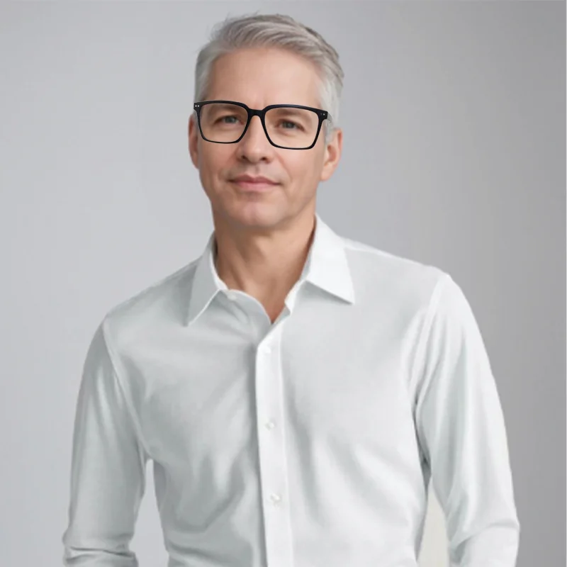 Einfache Lesebrille mit klassischem Rahmen – geeignet für Männer und Frauen – ultraleichte Presbyopie-Brille – Detail 1
