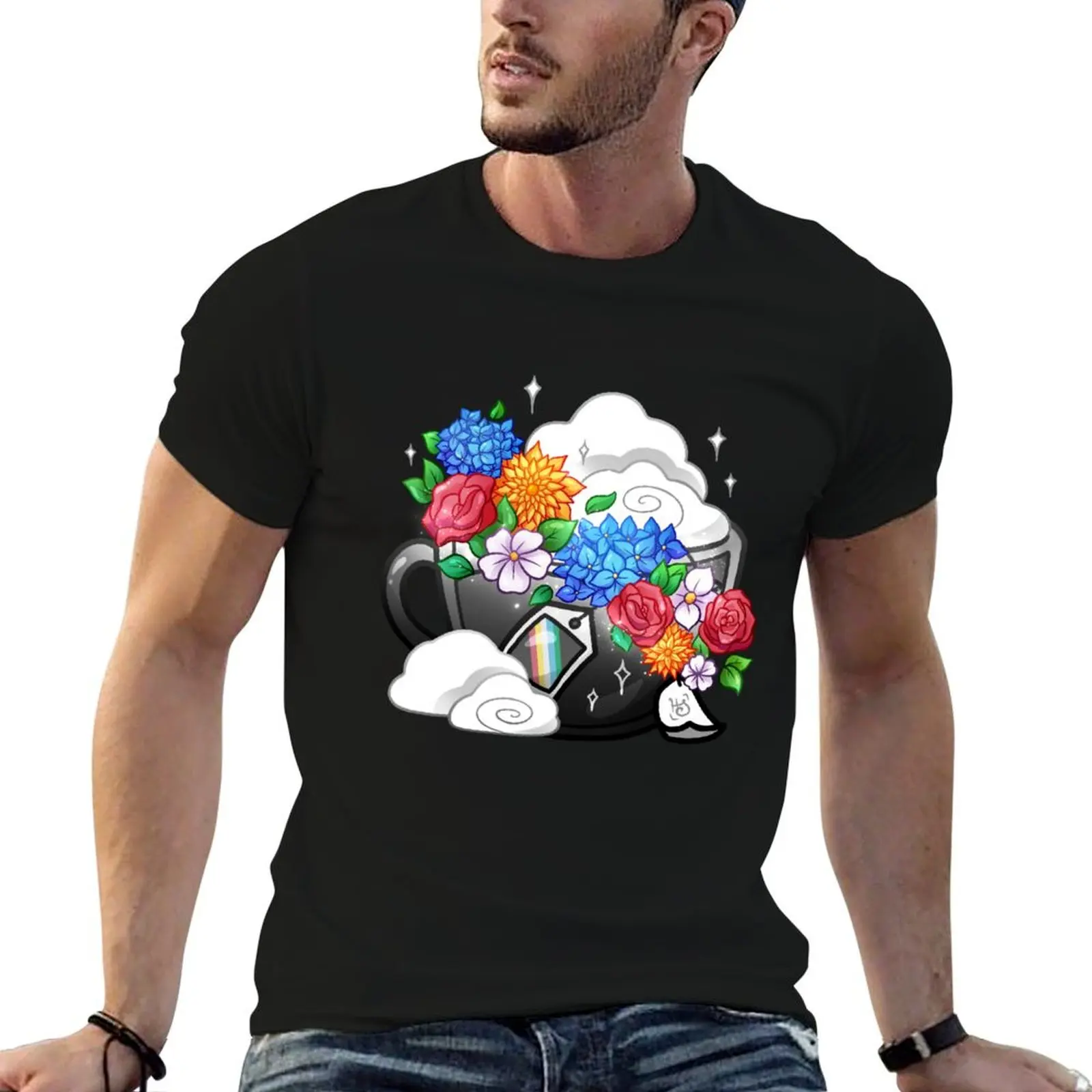 Disability Pride Flag Teacup T-Shirt Outdoor Working T-Shirt