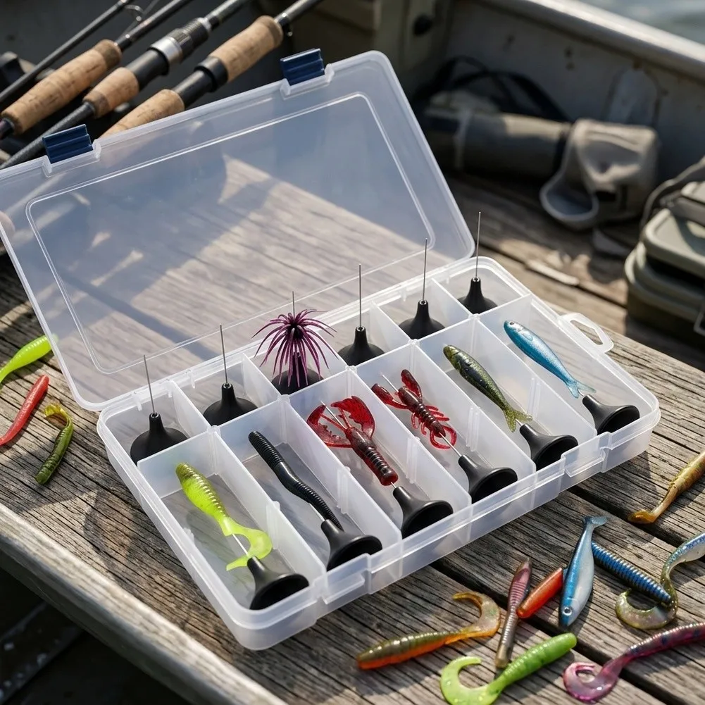 Sea For urchin Soft Lure Storage Base with 12 Mount Points and Strap Securing Options for Customizable Layouts