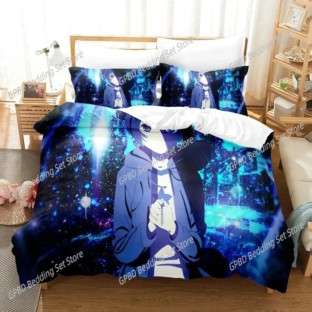Black Rock Shooter 3D Bedding Set Duvet Cover Pillowcases Single Twin Full Queen King Size Home Decor Quilt Boys Gift Quilt Cove