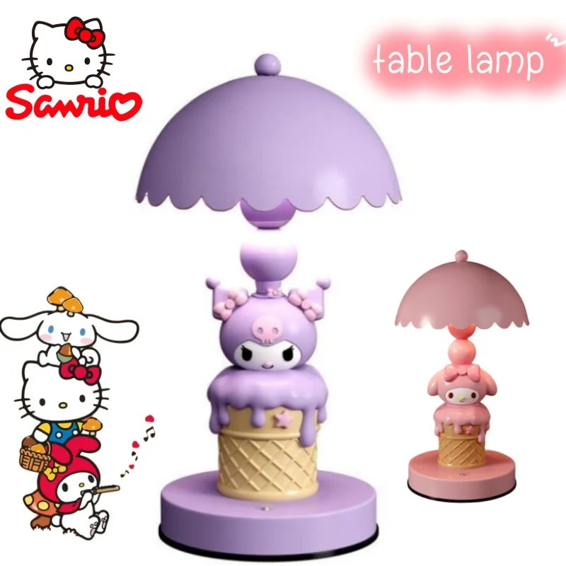 

Hello Kitty kuromi My melody high value table lamp for girls bedroom bedside decorative lamp ornaments exquisite birthday gifts