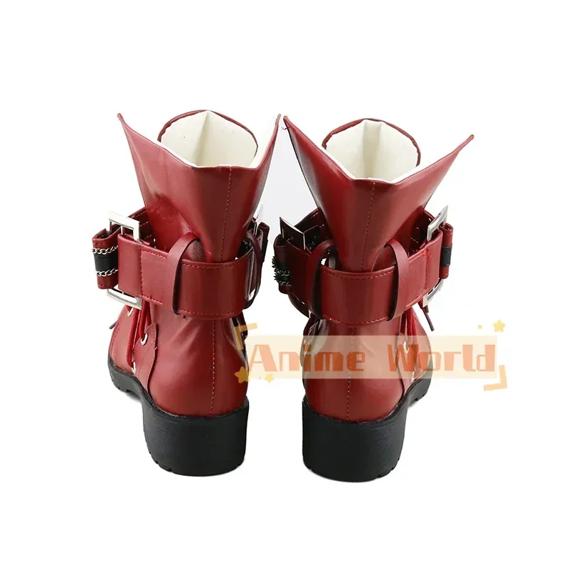 Nuove scarpe cosplay Final Fantasy VII Remake Scarpe Tifa Lockhart Stivali rossi Pelle PU Taglia 35-44