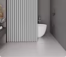 Foldable Magnetic Polyester Shower Curtain with Hooks only .73: eDeal Info