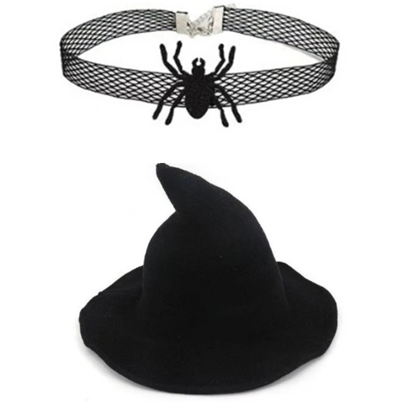 Fancy Lolitas Witch Hat with Spiders Decor Gothicism Hat Creative Lolitas Styles