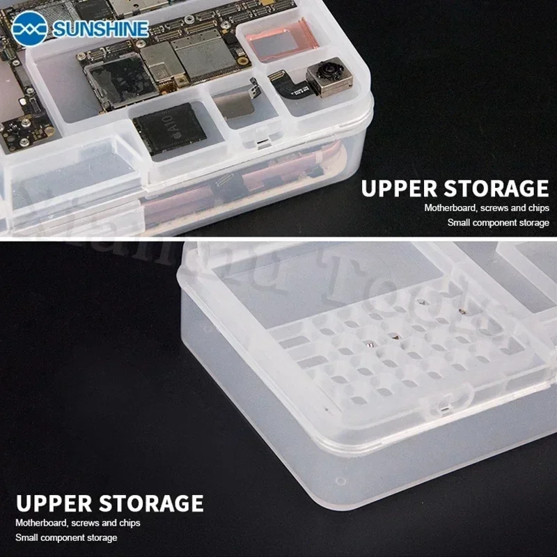 5Pcs SS-001A/pro or NoLogo StorageBox for IC Motheboard Parts Mobile Phone Openning Tools Repair Multi Function Storage Box