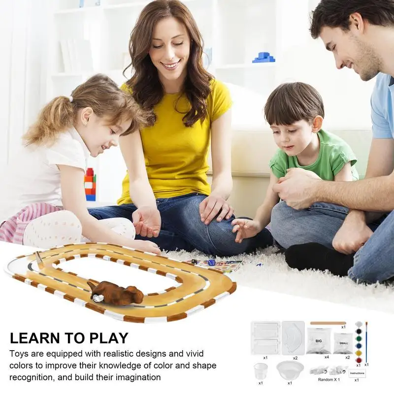 Paint Track Toy DIY Assembling Track Toys Smooth Assembling Track And Educational Rail Set For Kids Boys Girls Christmas Birthda