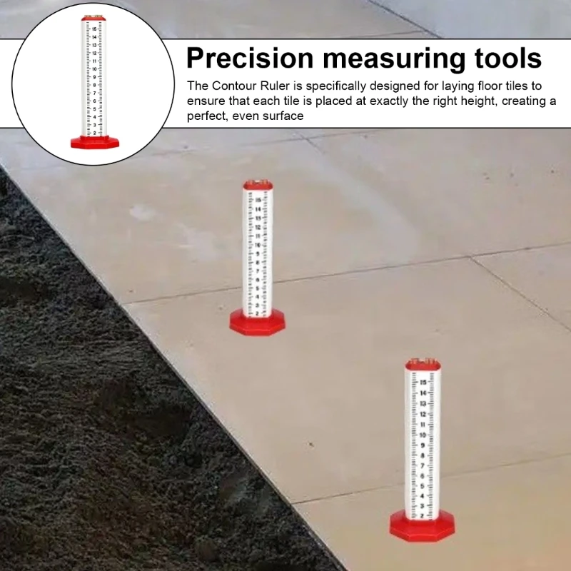 Woodworking Equal Height Ruler Upgraded Positioning Horizontals Elevations Ruler Double-side Scale CeramicTile Tool Dropshipping