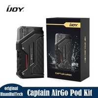 Original IJOY Captain AirGo Pod Kit 930mAh battery 0.8ohm Mesh Coil Box Mod With 5.5ml Big Pod Vaporizer Electronic Cigarettes