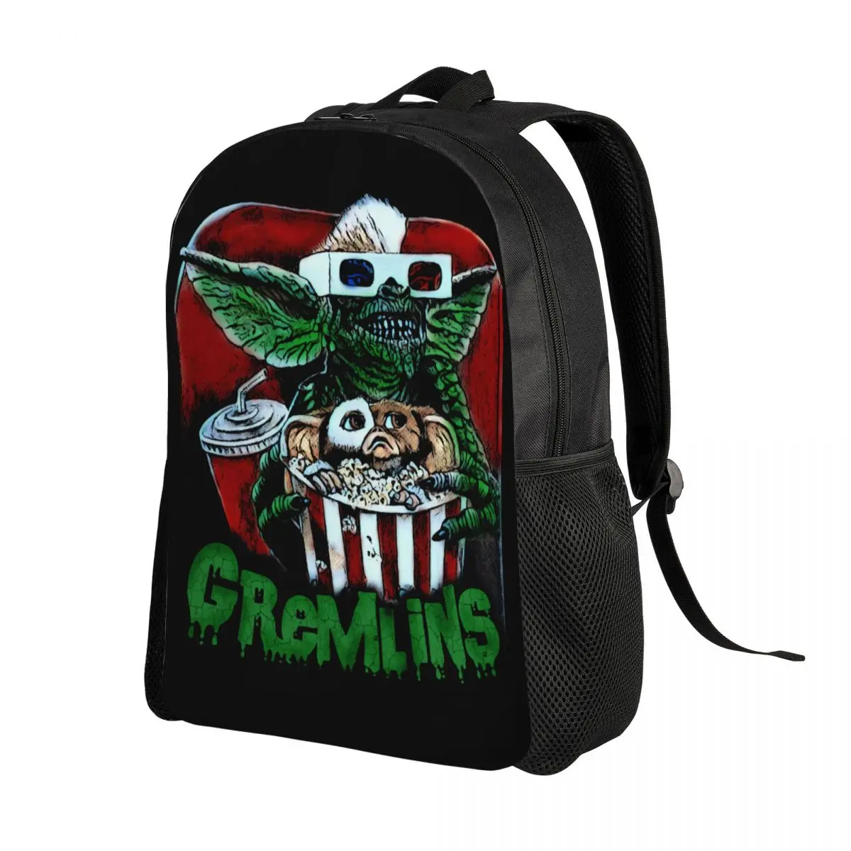 Gremlins Backpacks for Women Men Water Resistant School College Gizmo 80s Movie Mogwai Horror Retro Bag Print Bookbag