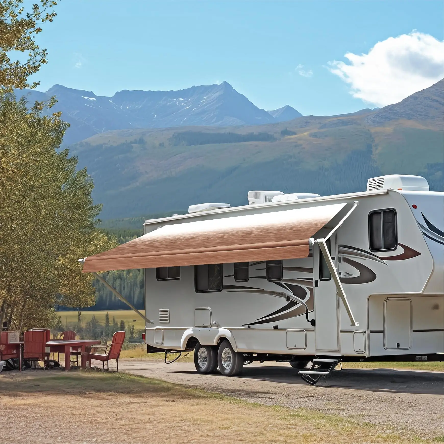 

Wareda Truck Camper Vinyl Caravan Roll Out Rv Camping Travel Trailer Awning