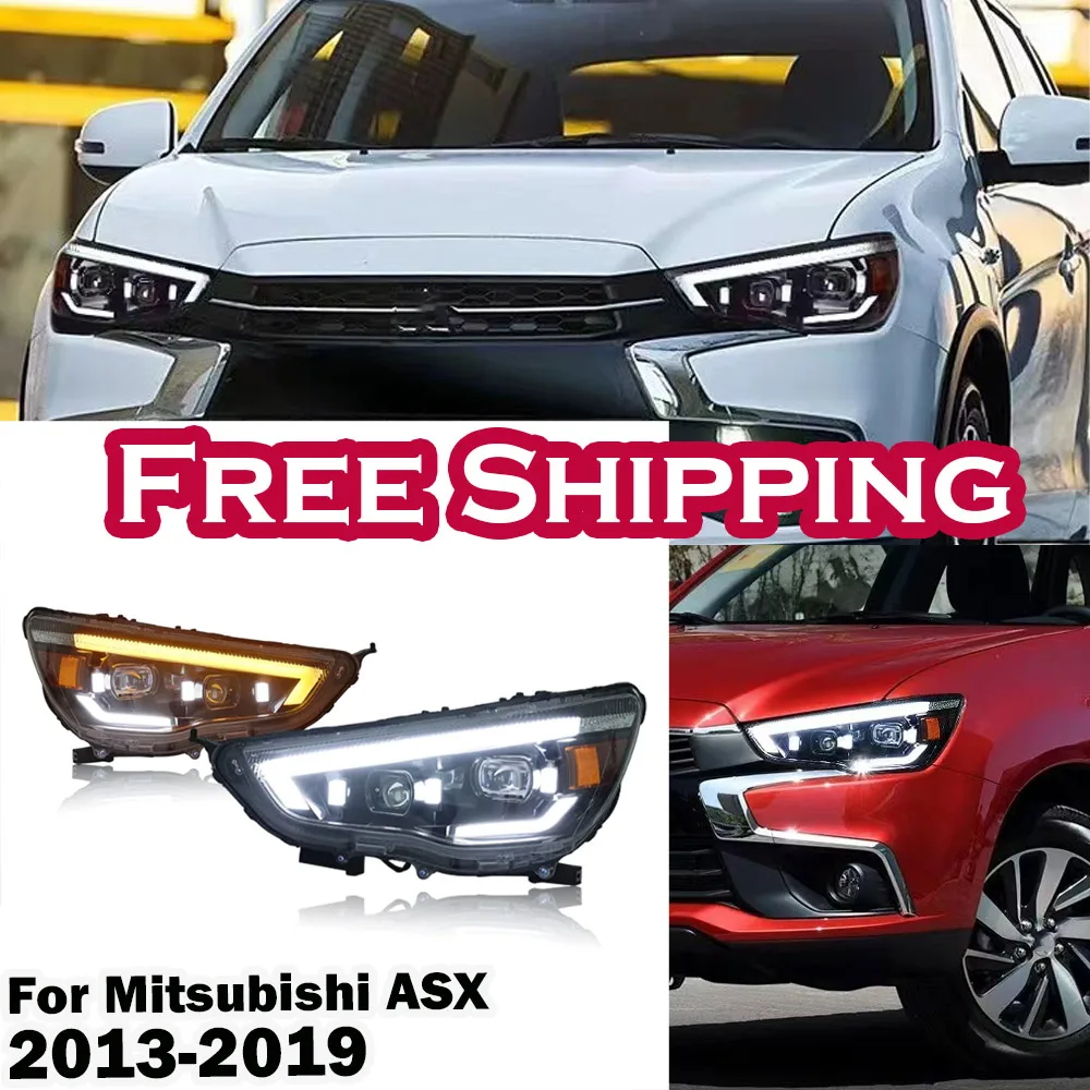

Car Head Lamp For Mitsubishi ASX 2013-2019 Upgrade Modified to NEW ASX Dynamic Turn Signal Brake Car LED Headlight Assembly