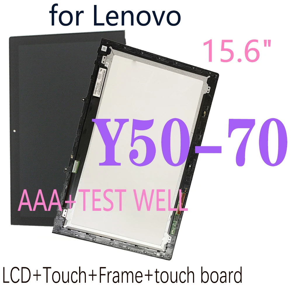 

15.6" LCD Replacement for Lenovo Y50-70 Y50 70 80DT Laptop LCD Display Touch Screen Digitizer Assembly Frame Touch Board