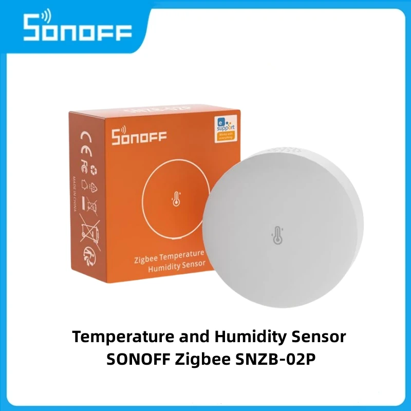 

SONOFF Zigbee Temperature And Humidity Sensor SNZB-02P High-Accurate Monitor For Smart Home Via EWeLink Work With Alexa Google