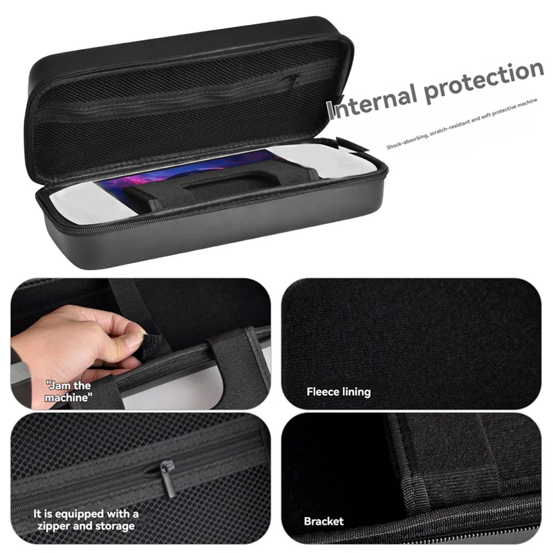 حافظة حمل JABS-Travel لهاتف Lenovo Legion Go S Host حافظة واقية محمولة صلبة مع مقبض مريح بسحاب مزدوج