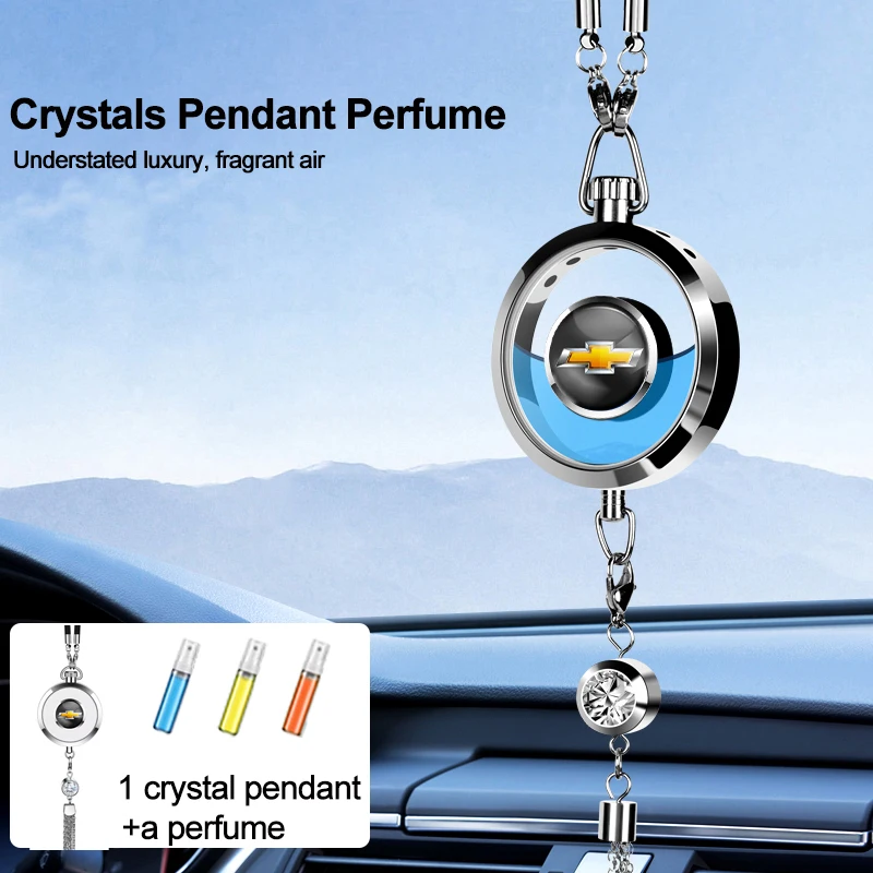 Car Logo Perfume Pendant Air Freshener Hanging Perfume Interior For Chevrolet Cruze kalos Equinox Captiva Sonic Tracker Epica SS