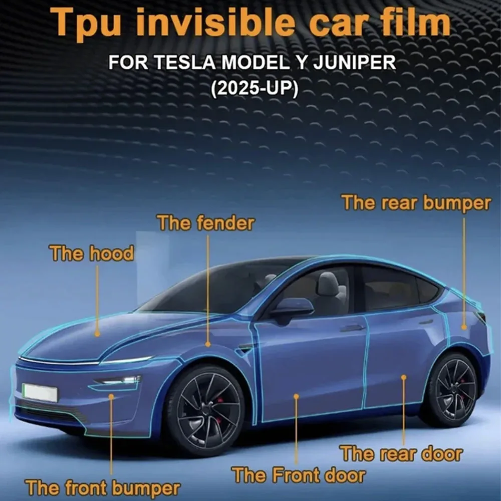 

TPU Transparent Sticker for Tesla Model Y Juniper Body Accessories Styling Pre-Cut Paint Protection Film Car Clear Kit Sticke