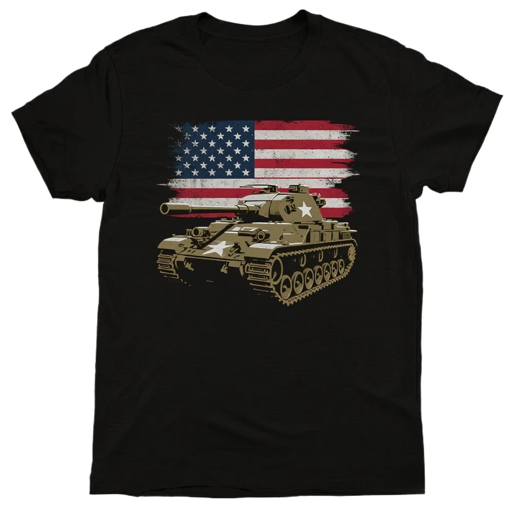 

WWII US Army M4 Sherman Medium Tank T-Shirt. Summer Cotton Short Sleeve O-Neck Mens T Shirt New S-3XL
