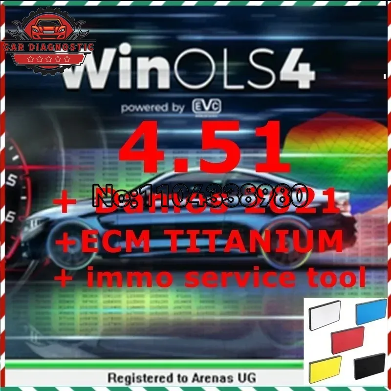 2026 hot selling newest WinOLS 4.51 With Plugins vmwar +2021 Damos +ECM TITANIUM+ immo service tool v1.2+ ECU Remapping lessons