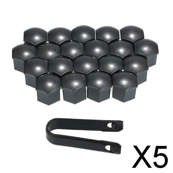 5X 20 Auto Wheel Nut Cover Bolt Center Cover Easy to Install Black Clip others