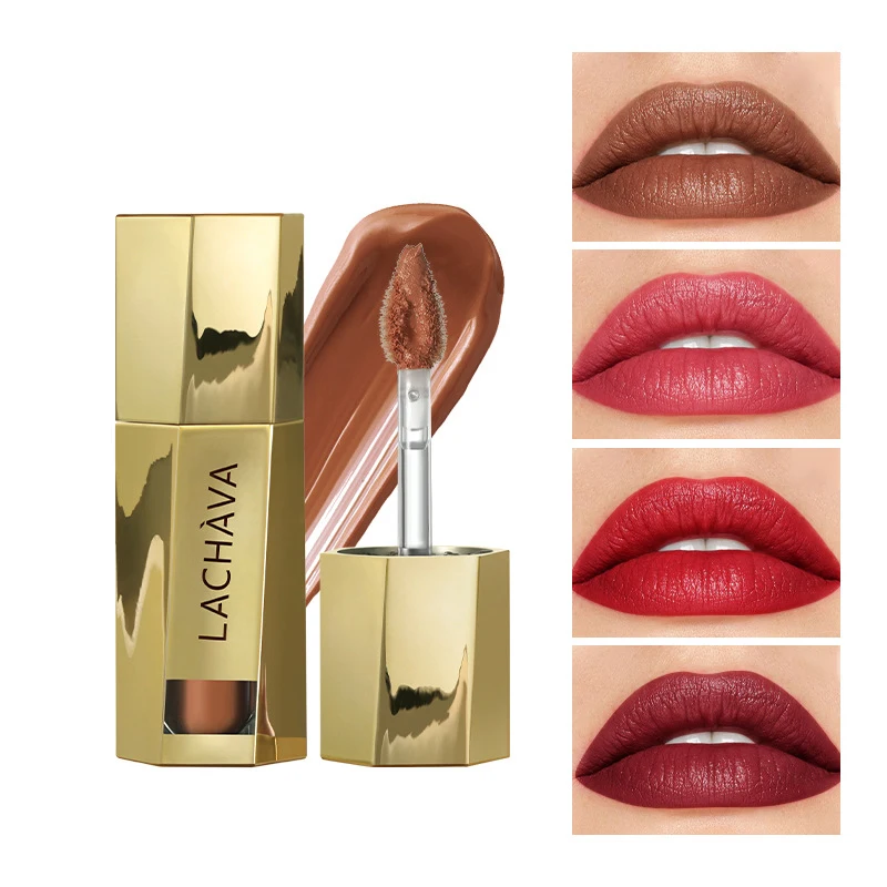 6 Colors Velvet Mist Matte Lipstick Sexy Women Red Lip Tint Hide Lip Lines and Moisturize Lips with Color Lip Stain Makeup