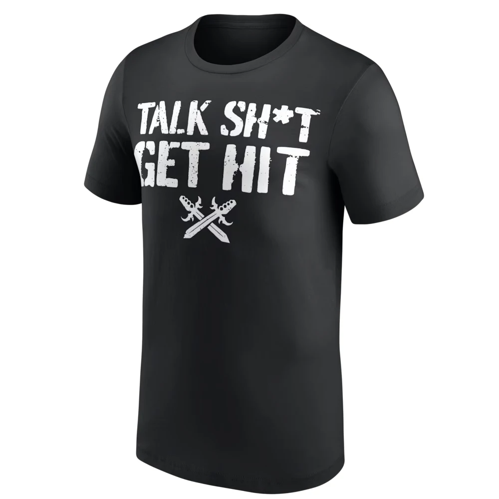 2026 New Brock Lesnar Talk Sht Get Hit T-Shirt Mens 3D Printed Wrestling Quick Dry Short Sleeve Sports Casual Plus Size T-Shirt