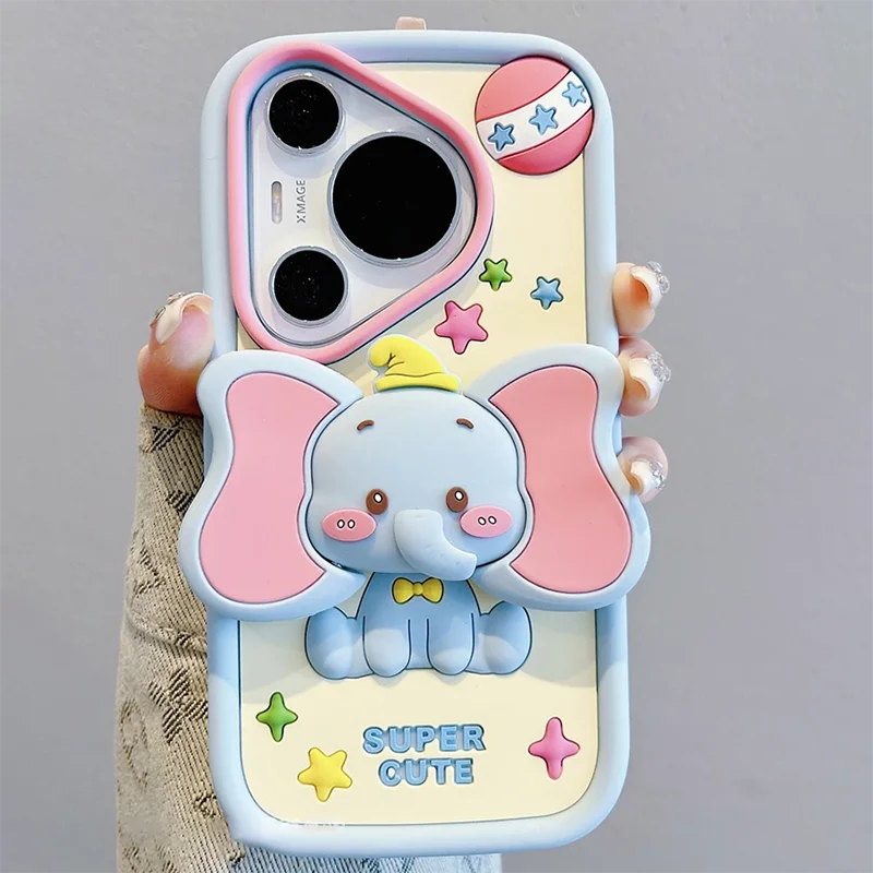 Cute Stand Phone Case For Huawei Pura 70pro 80 60 Pro Phone Case For Huawei Mate 80/70/60 Case Soft Silicone Protetive Cases