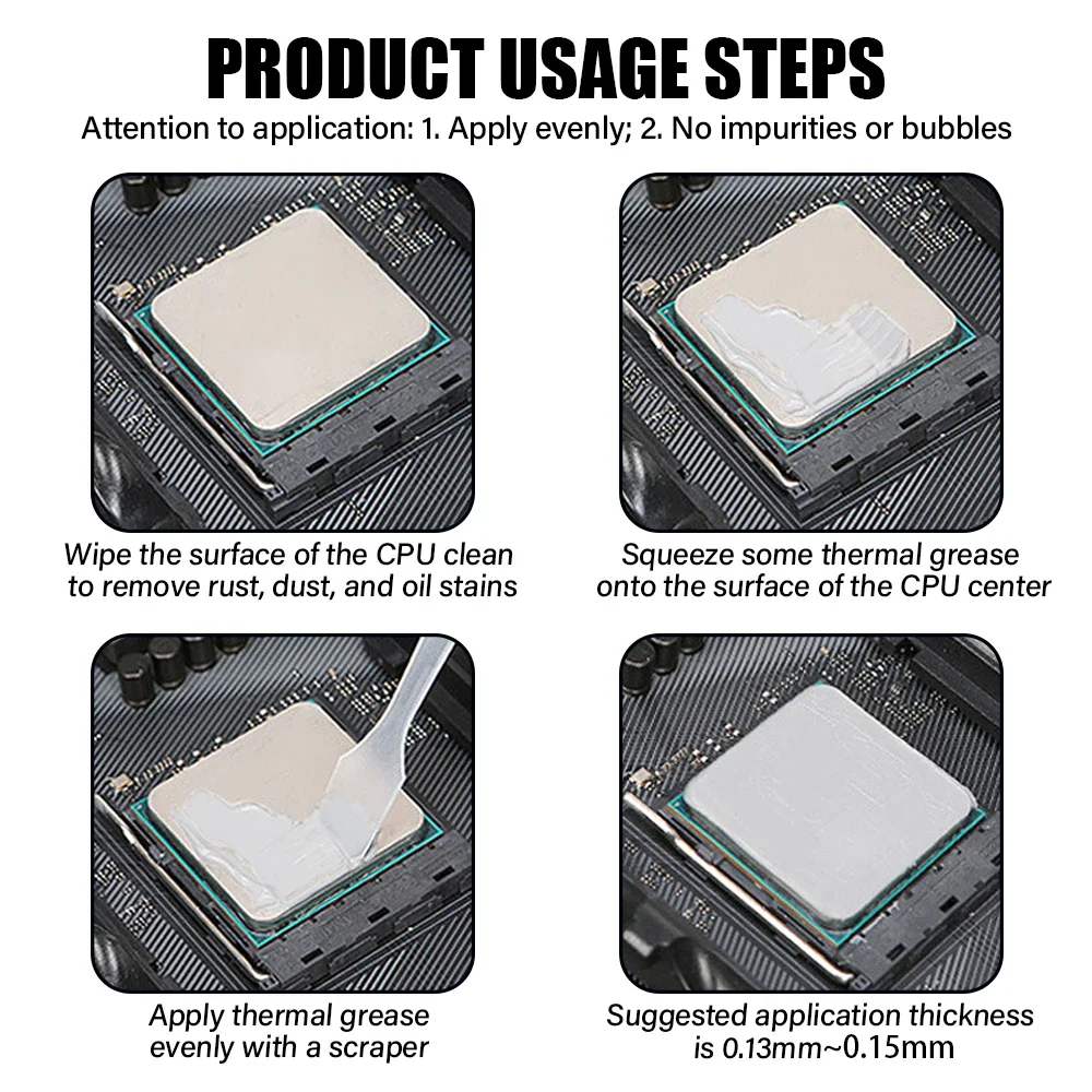 Halnziye HY-510 Heat-Conducting Silicone Grease For Motherboard CPU Graphics Card Chip Thermal Conductive Silicone For LEDs