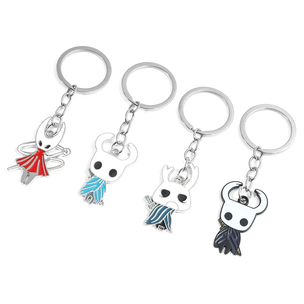 Hot Game Hollow Knight Keychain Metal Key Chains Octopus Pendant Car Bag Key Holder Cartoons Souvenirs Gift Accessories image 5