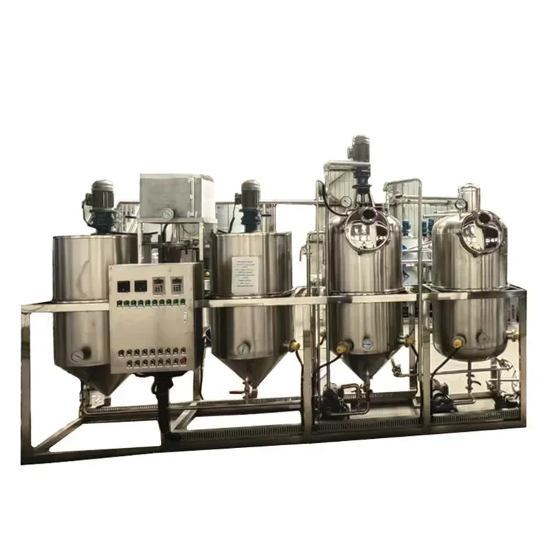 hot sale peanut oil refining machine sunflower oil double refined machine palm oil refining machine