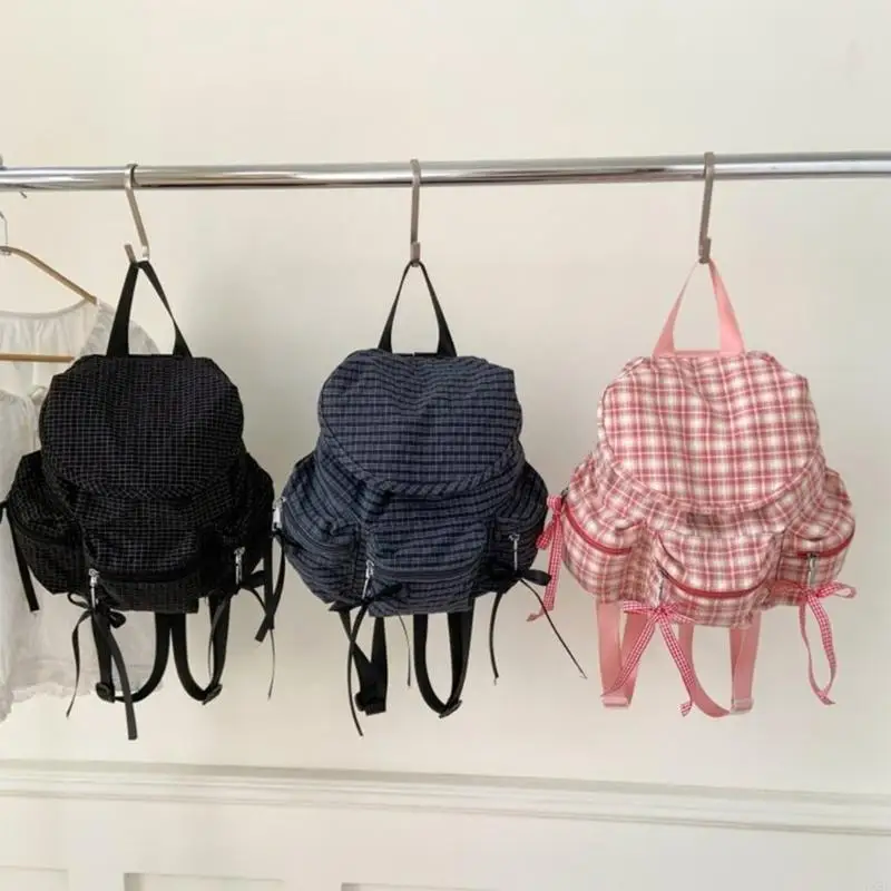 

Student School Backpacks Small Backpacks Fashion Travel Backpacks Plaids Knapsack Japanese Styles Casual Daypacks