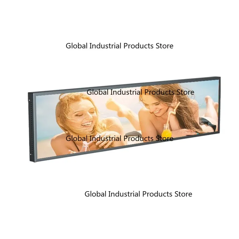

Supermarket Shelf Digital Indoor Advertising Player Signage Stretched Bar Lcd Strip Display Screen Text