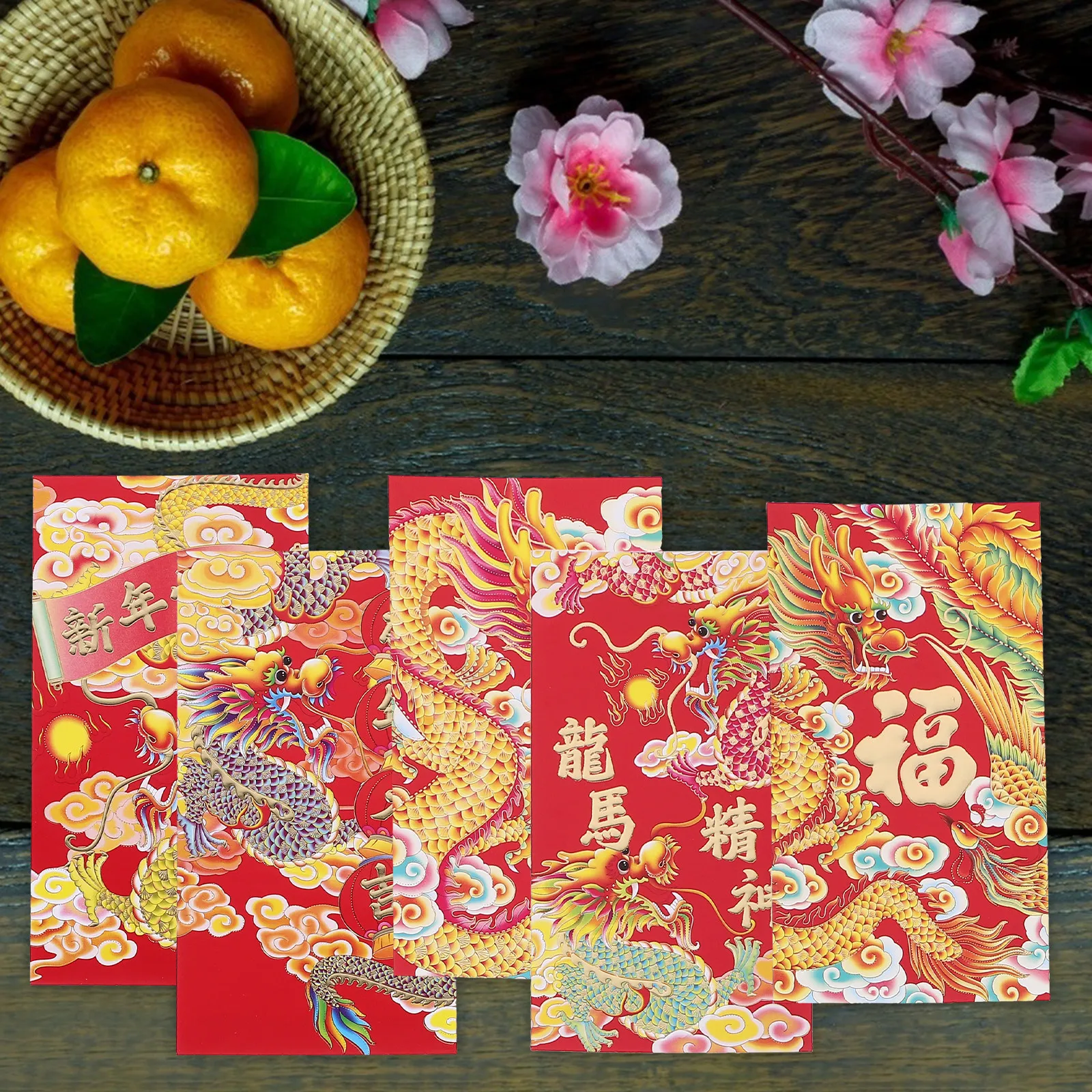 

30Pcs Red Envelopes Chinese Style New Year Money Packets Paper Red Envelopes 2024 Decorative Money Bags for Cash