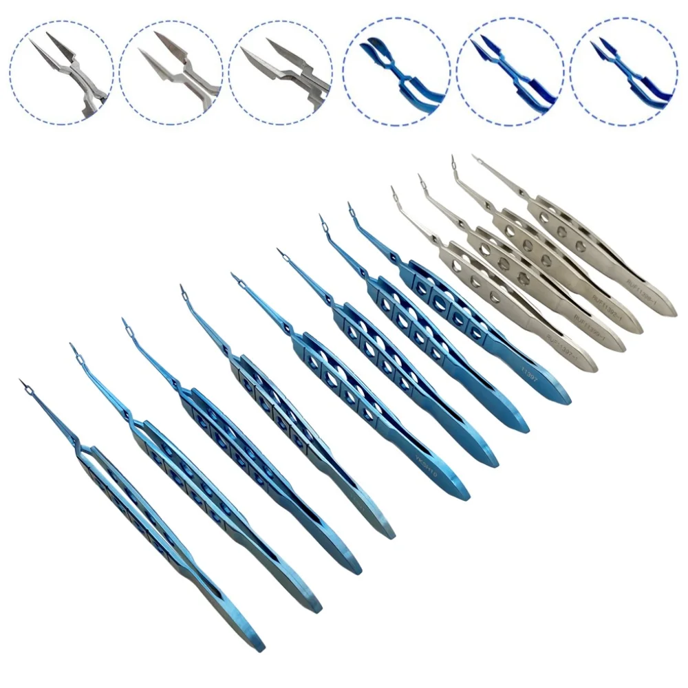 Titanium/Stainless steel Eyelid Akahoshi Prechopper Akahoshi Phaco Prechopper flat handle Ophthalmic Eye Instrument - Image 6