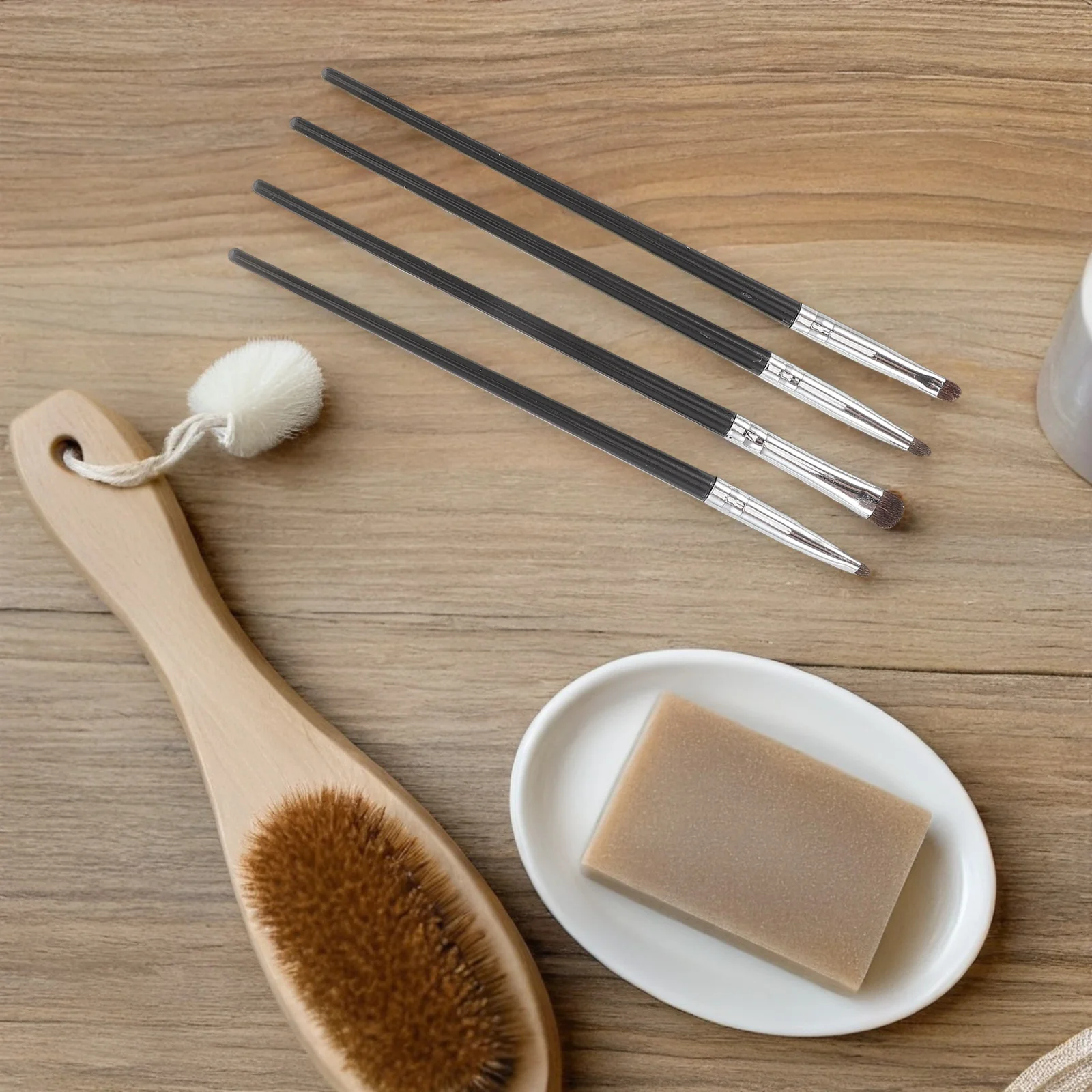 

4Pcs Eye Makeup Brush Set Professional Small Eyeshadow Brushes Precise Detailing Smudge Blending Tools for Artists Beauty