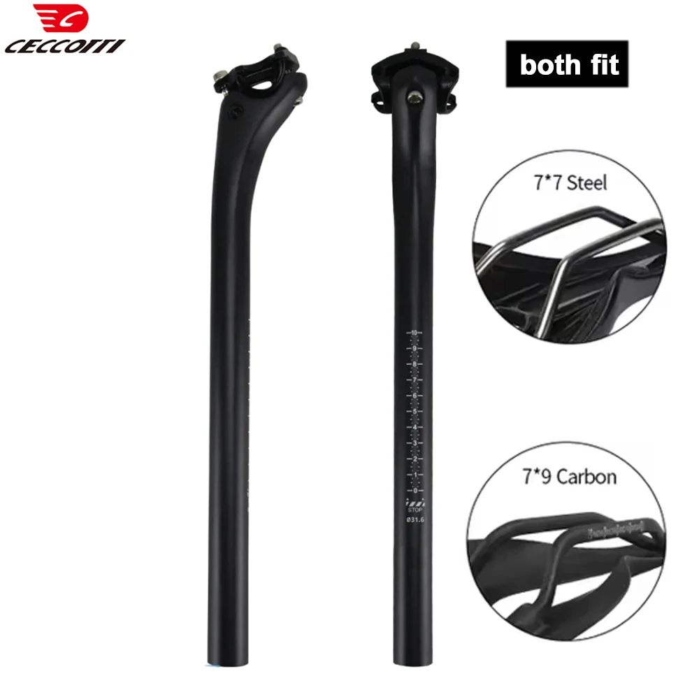 

Diameter 31.6mm Bicycle seatpost Length 400mm Bike parts Fit 7*9mm or 7*7mm saddle rail straight seatpost and curved seatpost