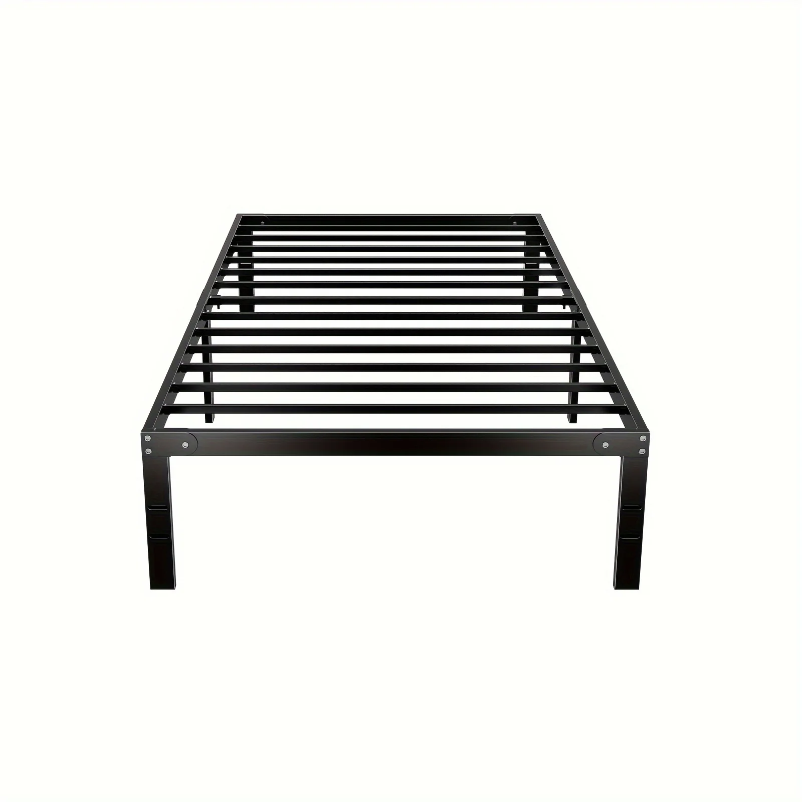 

Metal Bed Frame Support Sturdy Platform Mattress Foundation with Under Storage Space No Box Spring Needed Black