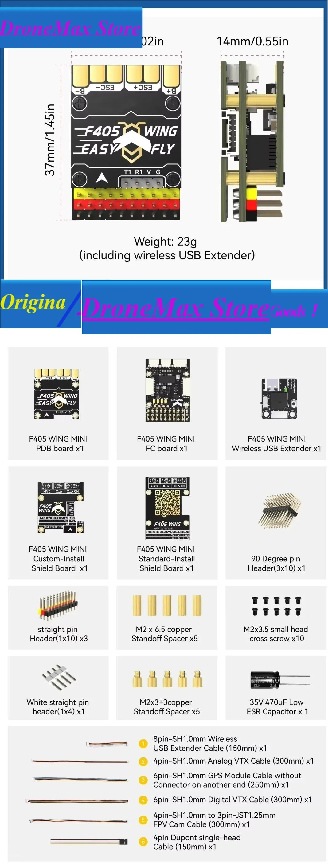 DroMaFor SpeedyBee F405 WING MINI Mini Flying Control FPV Flight Model Small Size Fixed Wing