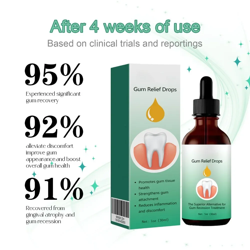 Quickly Repair Gum Serum Care Teeth Whiten Remove Yellow Repair Gum Regrowth Plaque Stains Relieve Gums Decay Toothache