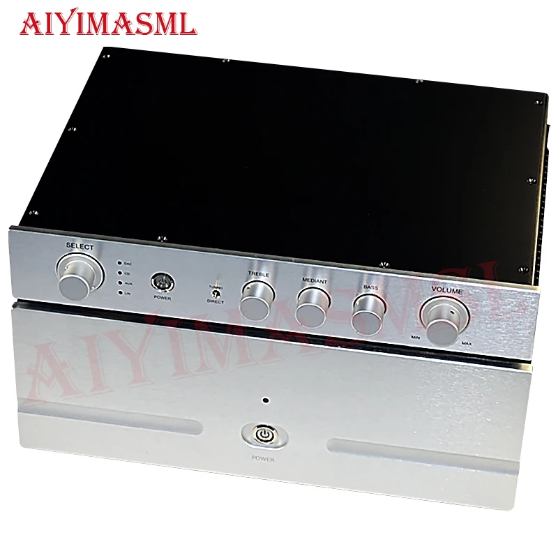 

AIYIMA SMSL HiFi Front and rear Power Amplifier 300W 2.0 Vocal Tract Class AB And Class A Gold sealed tube power Amplifier Audio