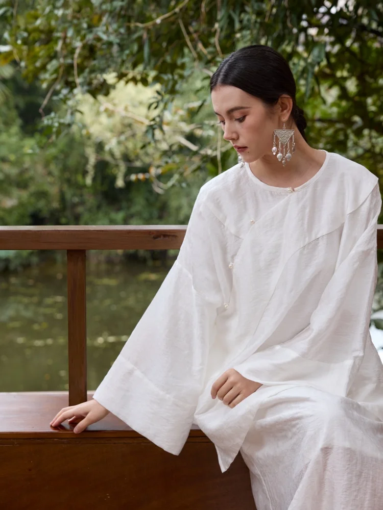 

Женская этническая юбка TAORAN с широкими оборками и многослойным подолом, традиционная, свободного кроя, с длинными рукавами, из хлопка